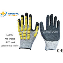 Hppe Shell Sandy Nitrile с покрытием рабочие перчатки безопасности (L9600)